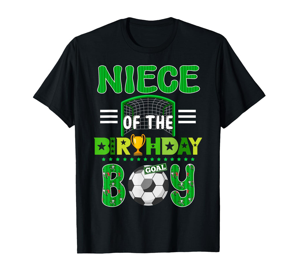 Niece Birthday Soccer Goal Family T-Shirt - Minimalist Print Unisex
