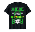 Niece Birthday Soccer Goal Family T-Shirt - Minimalist Print Unisex