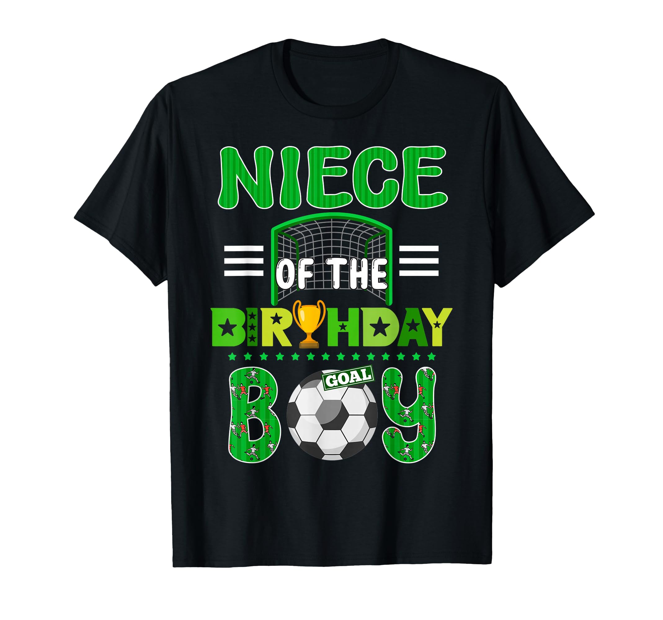 Niece Birthday Soccer Goal Family T-Shirt - Minimalist Print Unisex