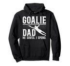 Funny Soccer Goalie Dad Soccer Goalkeeper Hoodie - Minimalist Print Unisex