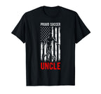 Proud Soccer Uncle Usa Flag Family T-Shirt - Fun Novelty Design for Adults