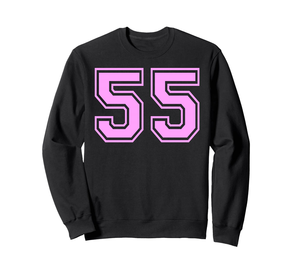 55 Number Fifty Five Sports Sweatshirt - Aesthetic Graphic for Adults