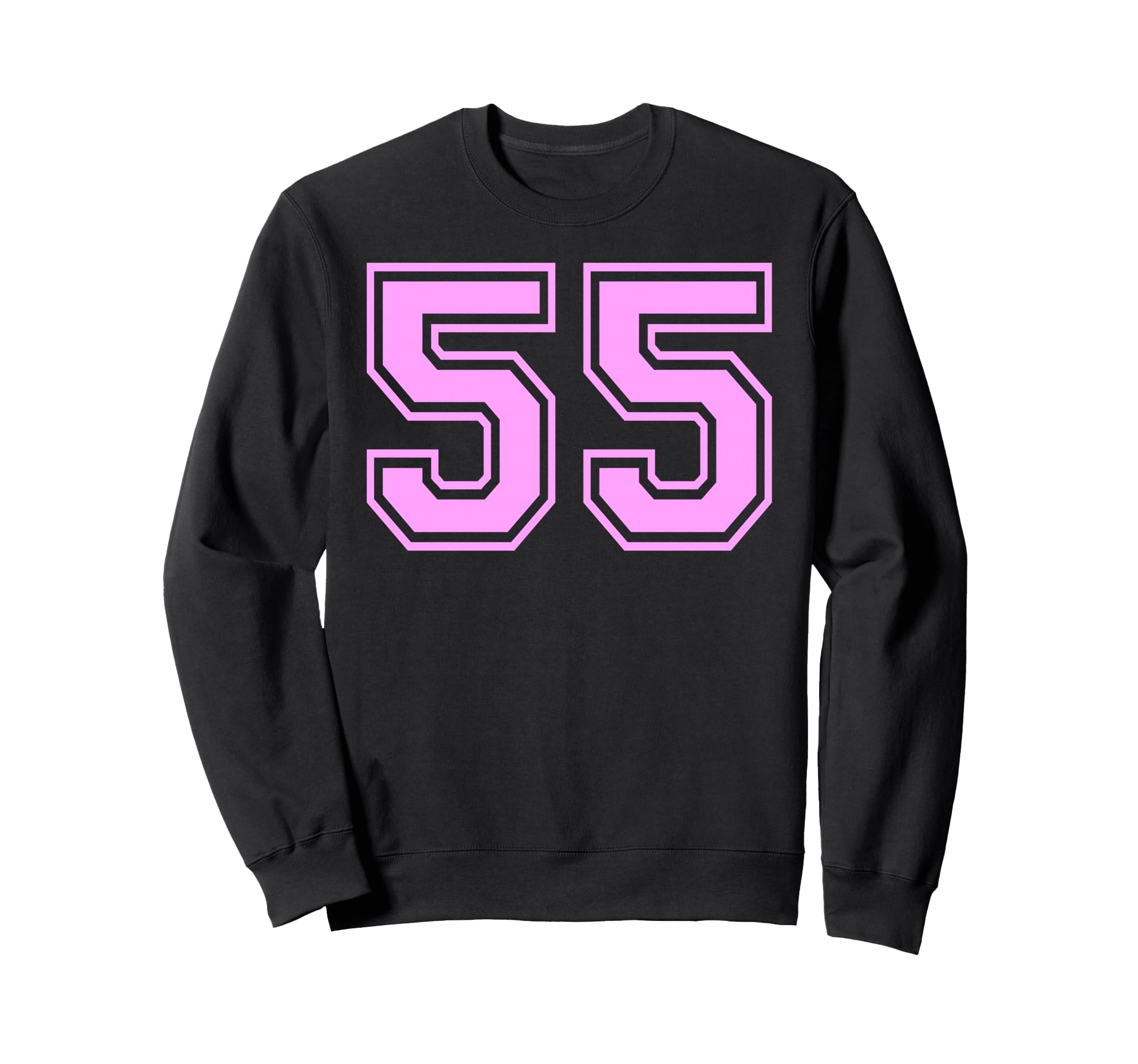 55 Number Fifty Five Sports Sweatshirt - Aesthetic Graphic for Adults