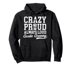 Crazy Proud Hockey Goalie Granny Hockey Hoodie - Novelty Apparel Unisex