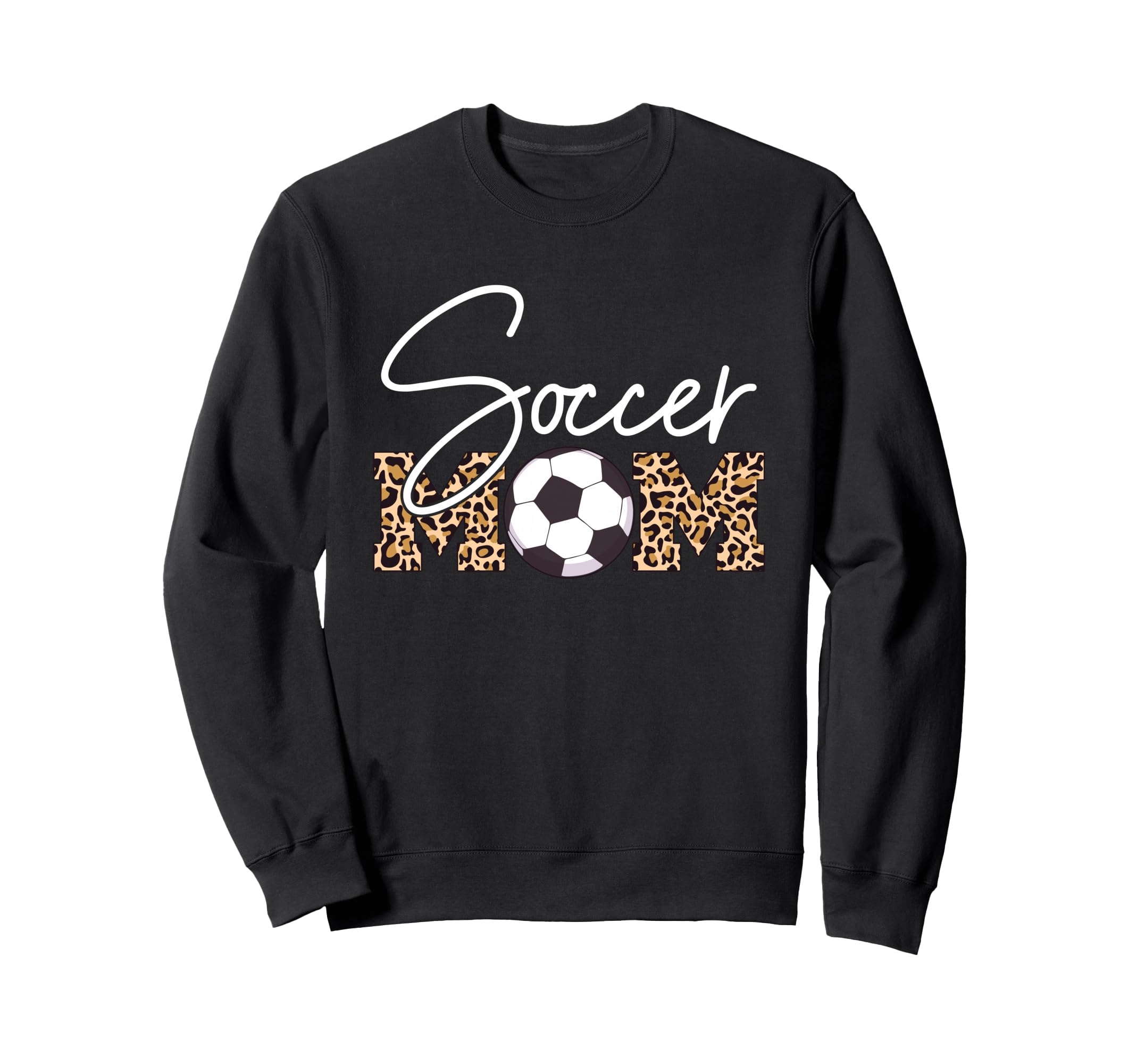 Soccer Mom Leopard Ball Sweatshirt - Aesthetic Graphic Men Women