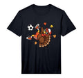 Funny Turkey Soccer Thanksgiving T-Shirt - Casual Everyday Wear for Adults