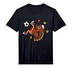 Funny Turkey Soccer Thanksgiving T-Shirt - Casual Everyday Wear for Adults