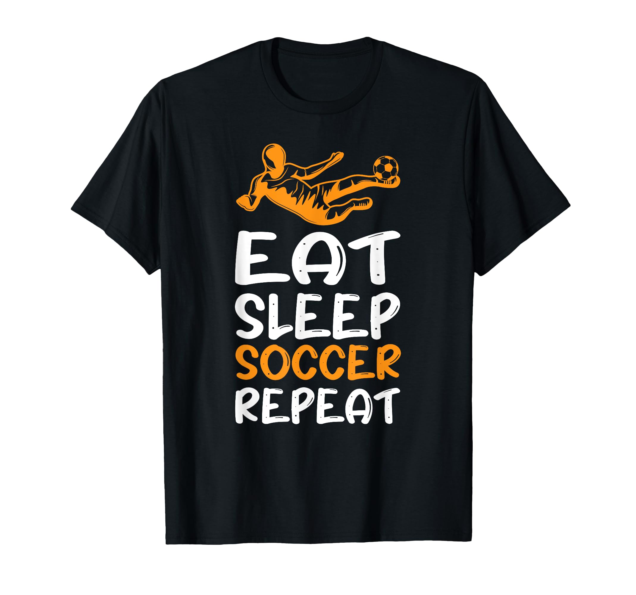 Eat Sleep Soccer Repeat Football Jersey T-Shirt - Trendy Graphic Unisex