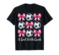 Goals Soccer Coquette Bow T-Shirt - Unique Graphic for Adults