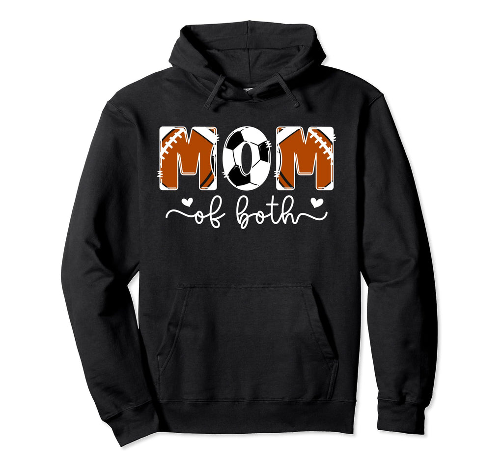 Mom Both Football Soccer Mom Soccer Hoodie - Trendy Graphic for Adults