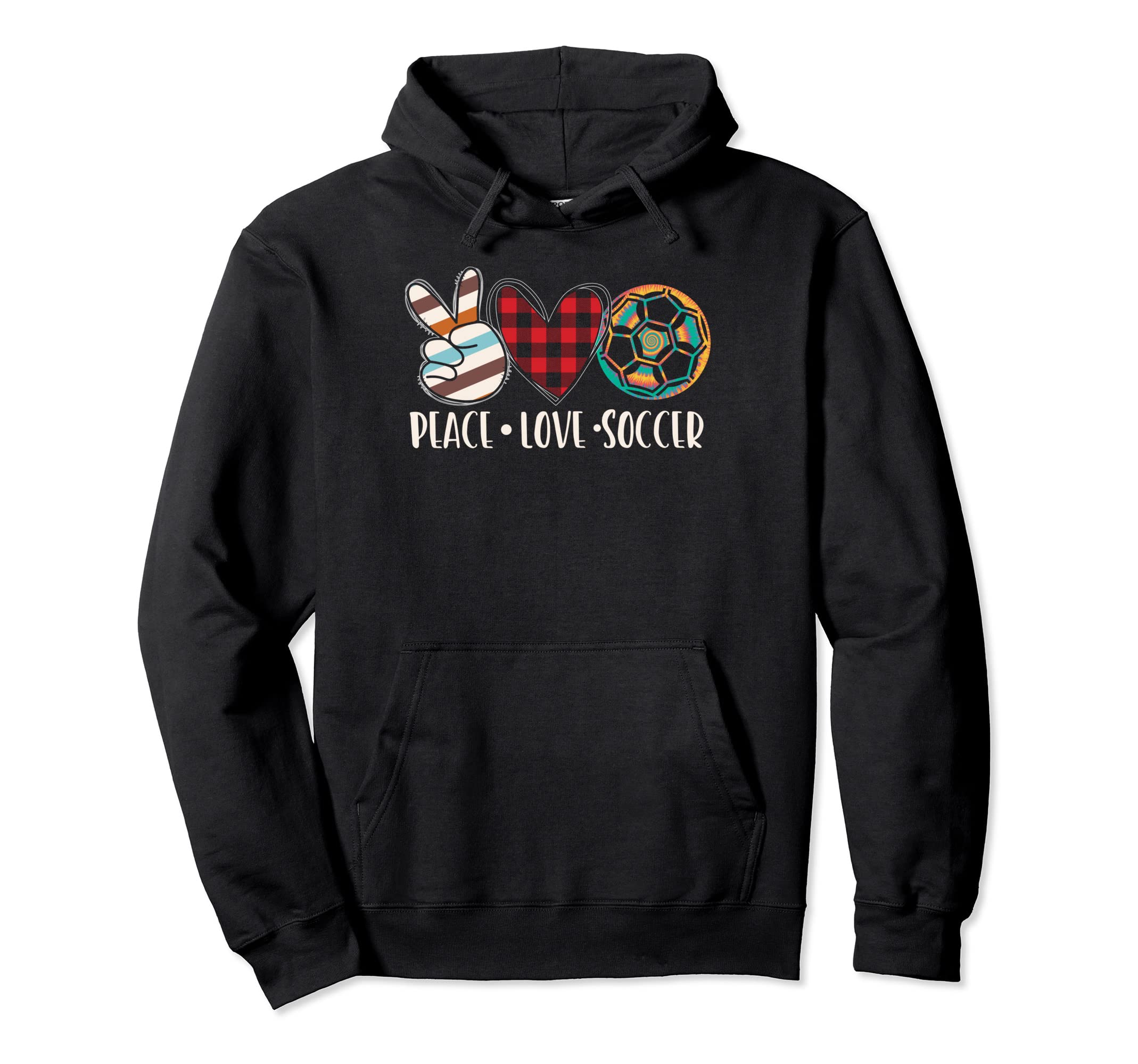 Peace Soccer Love Soccer Hoodie - Custom Art Print Men Women