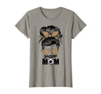 Womens Soccer Mom Mama Leopard T-Shirt - Fun Novelty Design Men Women