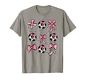 Soccer Ball Coquette Bow Game Day T-Shirt - Fun Novelty Design for Adults