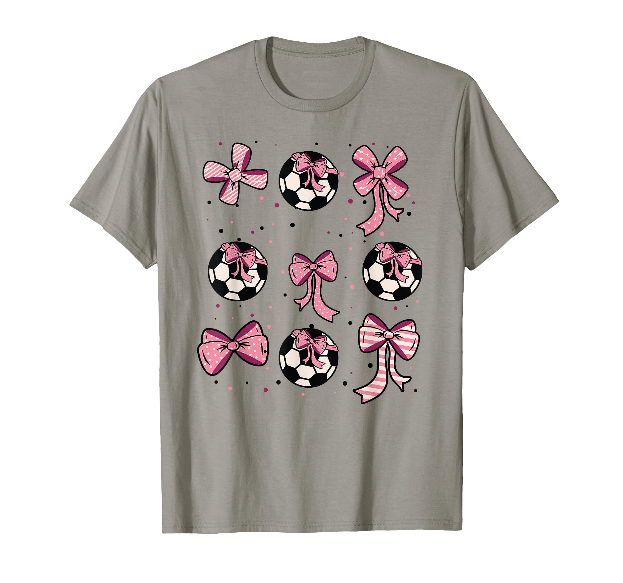 Soccer Ball Coquette Bow Game Day T-Shirt - Fun Novelty Design for Adults