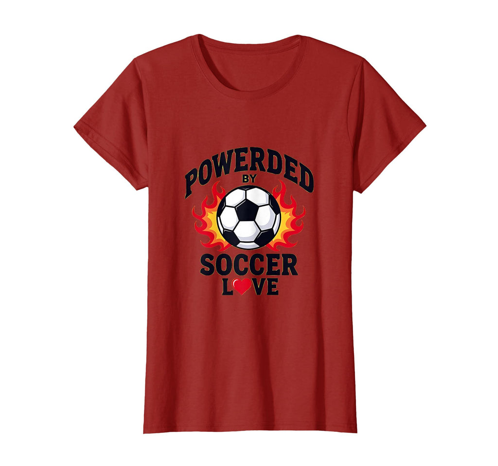 Powered Soccer Love Mom T-Shirt - Minimalist Print Men Women