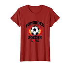 Powered Soccer Love Mom T-Shirt - Minimalist Print Men Women