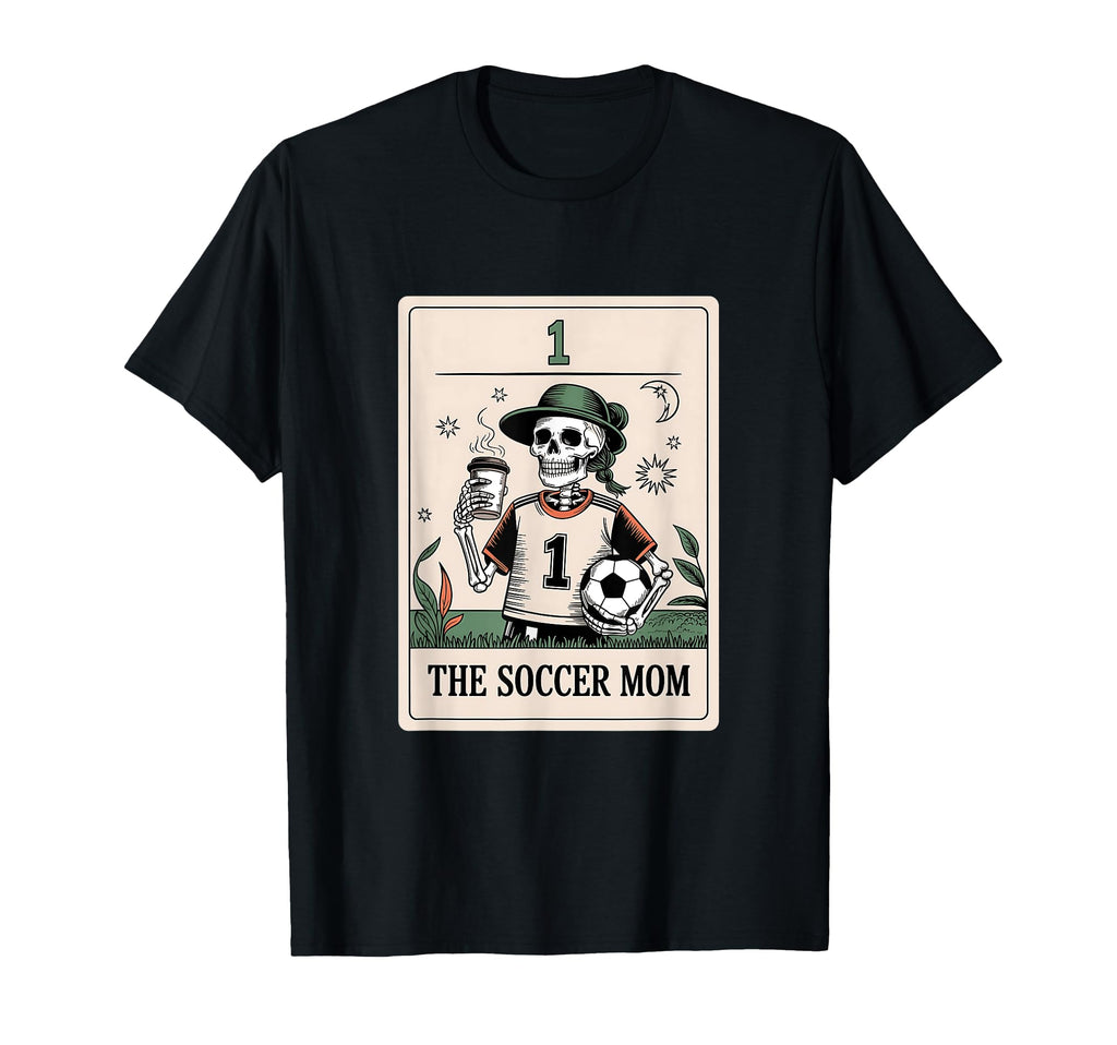 Soccer Mom Tarot Card Halloween Soccer T-Shirt - Trendy Graphic for Adults