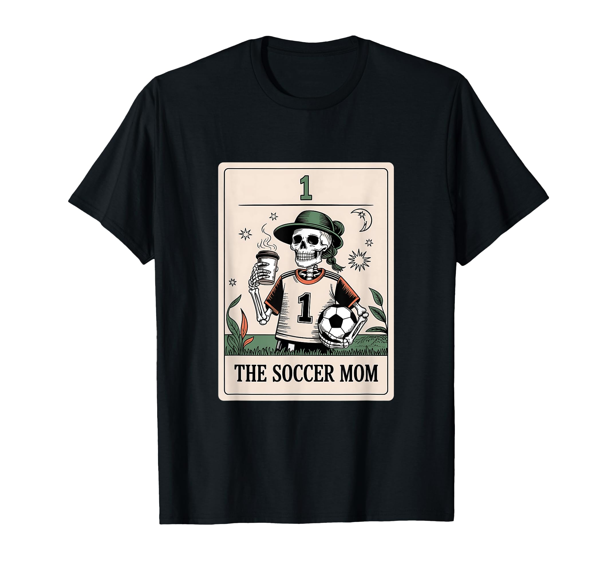 Soccer Mom Tarot Card Halloween Soccer T-Shirt - Trendy Graphic for Adults