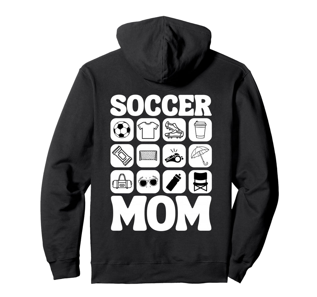 Soccer Mom Icons Soccer Hoodie - Novelty Apparel for Adults