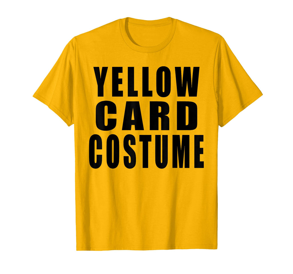 Yellow Card Costume Football Soccer T-Shirt - Aesthetic Graphic for Adults