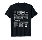 Track Field Coach Gift T-Shirt - Aesthetic Graphic for Adults