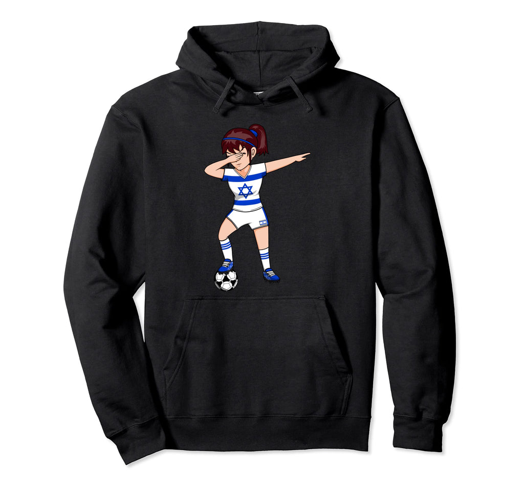 Dabbing Soccer Israel Jersey Israeli Hoodie - Novelty Apparel for Adults