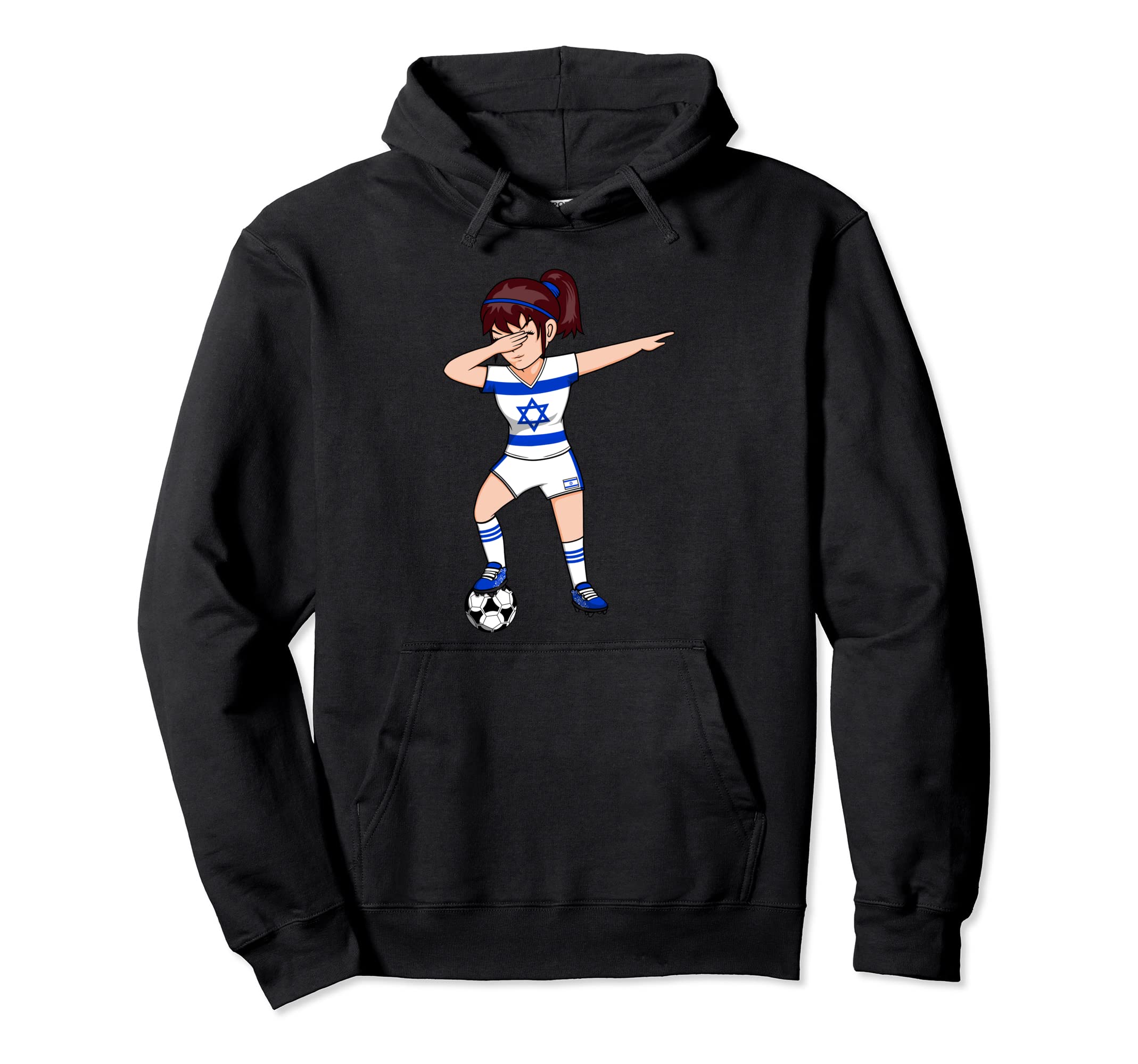 Dabbing Soccer Israel Jersey Israeli Hoodie - Novelty Apparel for Adults