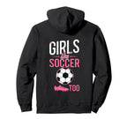 Like Soccer Too Female Soccer Player Hoodie - Trendy Graphic Men Women