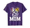 Ball Mom Baseball Softball Soccer Mom T-Shirt - Trendy Graphic Men Women