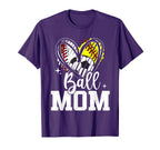 Ball Mom Baseball Softball Soccer Mom T-Shirt - Trendy Graphic Men Women