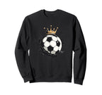 Awesome Soccer Crown Costume Ball Sweatshirt - Trendy Graphic for Adults