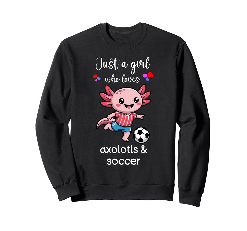 Axolotl Soccer Axolotl Soccer Sweatshirt - Fun Novelty Design Unisex