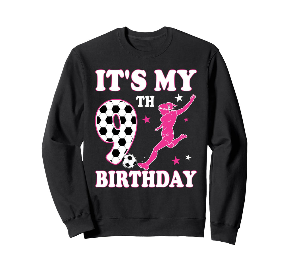 9Th Birthday Soccer Themed 9 Year Sweatshirt - Streetwear Style for Adults