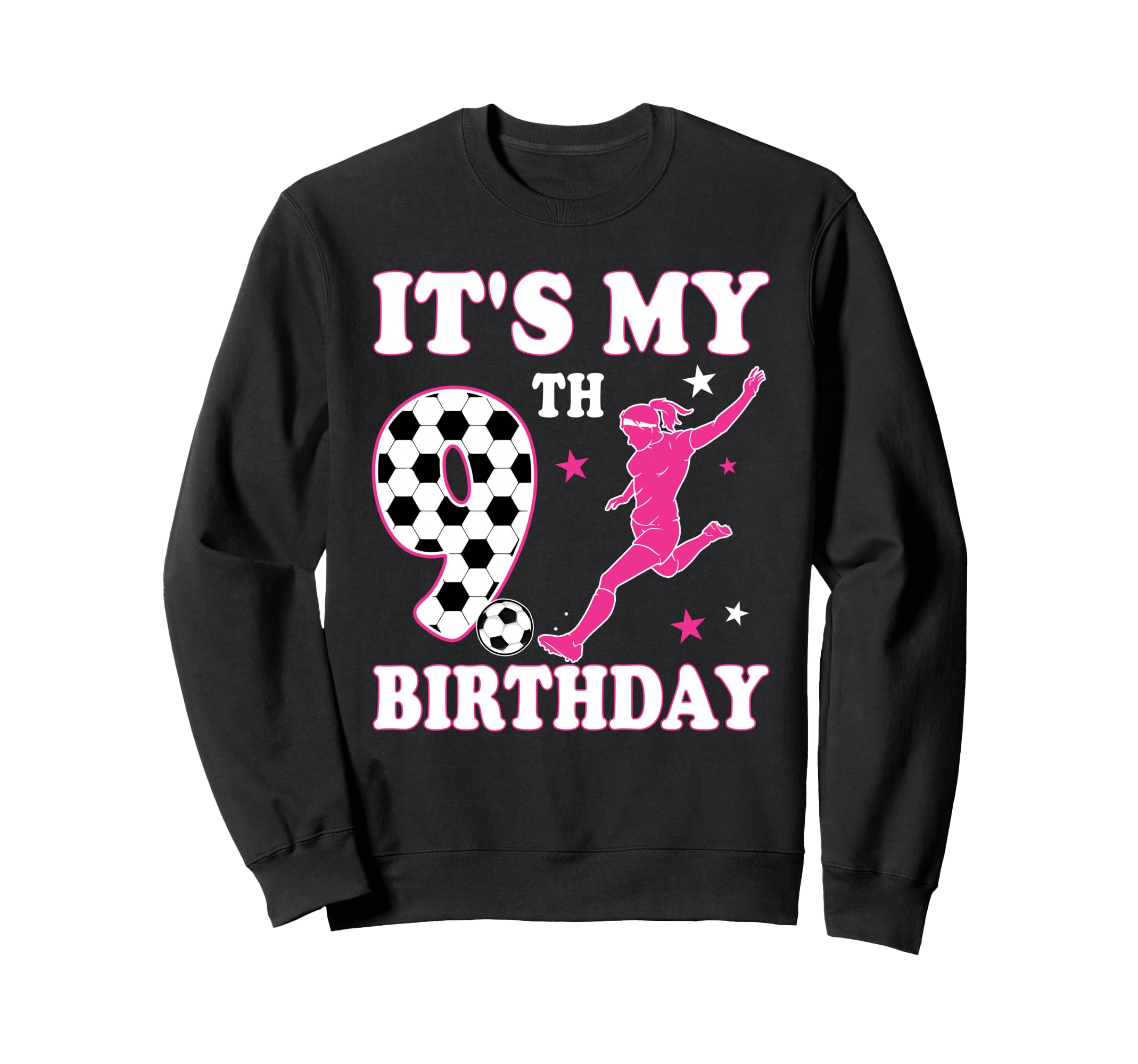 9Th Birthday Soccer Themed 9 Year Sweatshirt - Streetwear Style for Adults