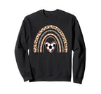 Soccer Heart Boho Rainbow Funny Sweatshirt - Graphic Print for Adults