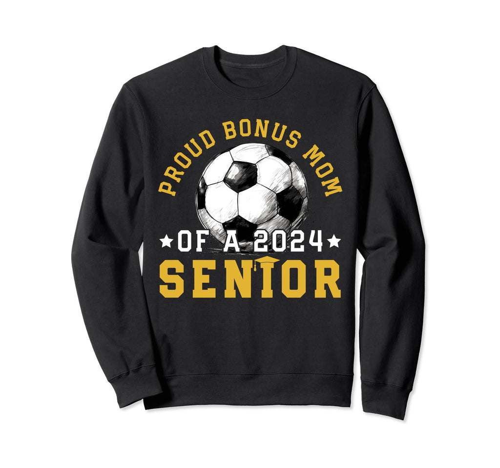 Class 2024 Bonus Mom Soccer Senior Sweatshirt - Streetwear Style Unisex