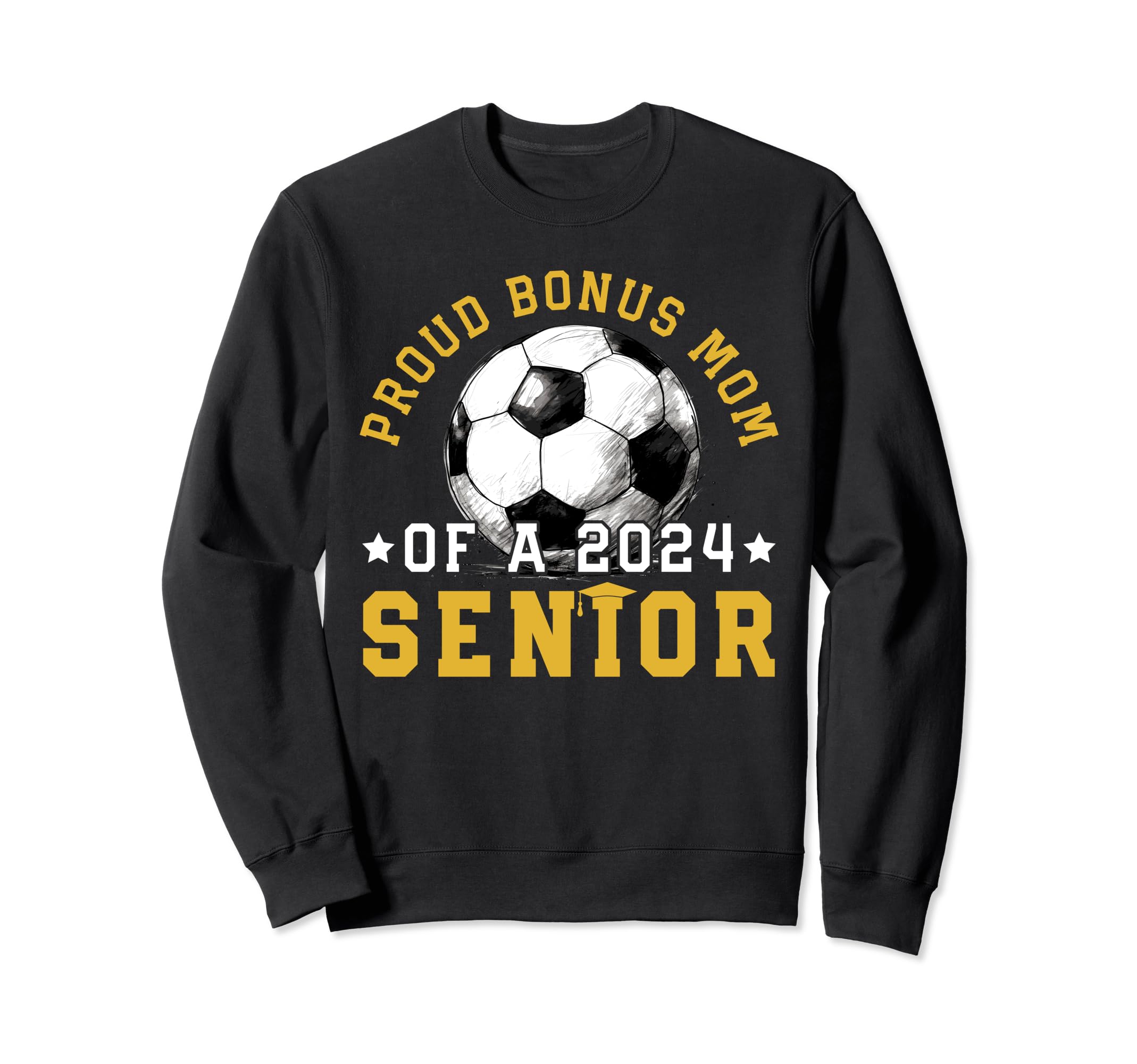 Class 2024 Bonus Mom Soccer Senior Sweatshirt - Streetwear Style Unisex