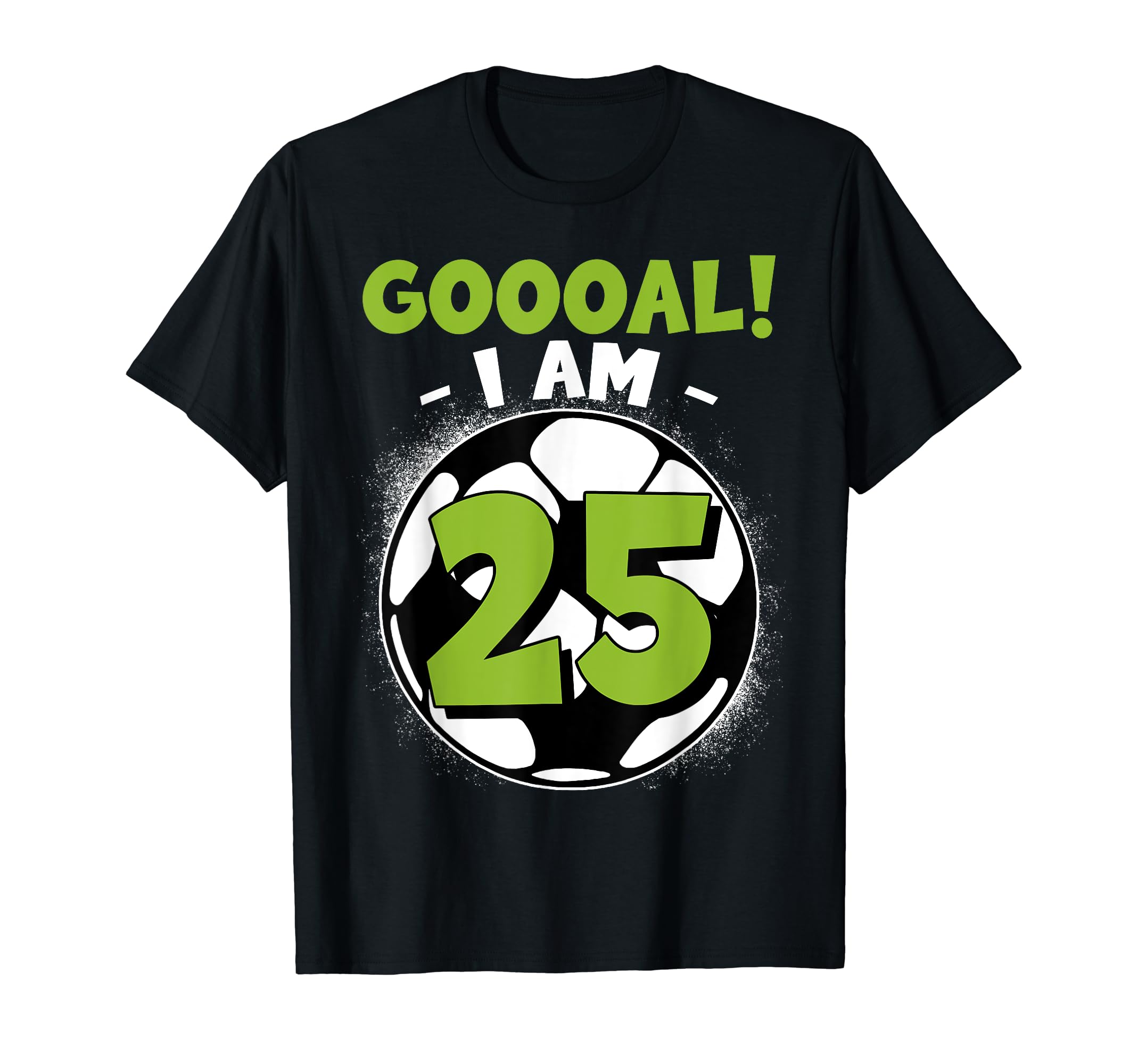 25 Year Old Birthday Soccer Themed T-Shirt - Unique Graphic Men Women
