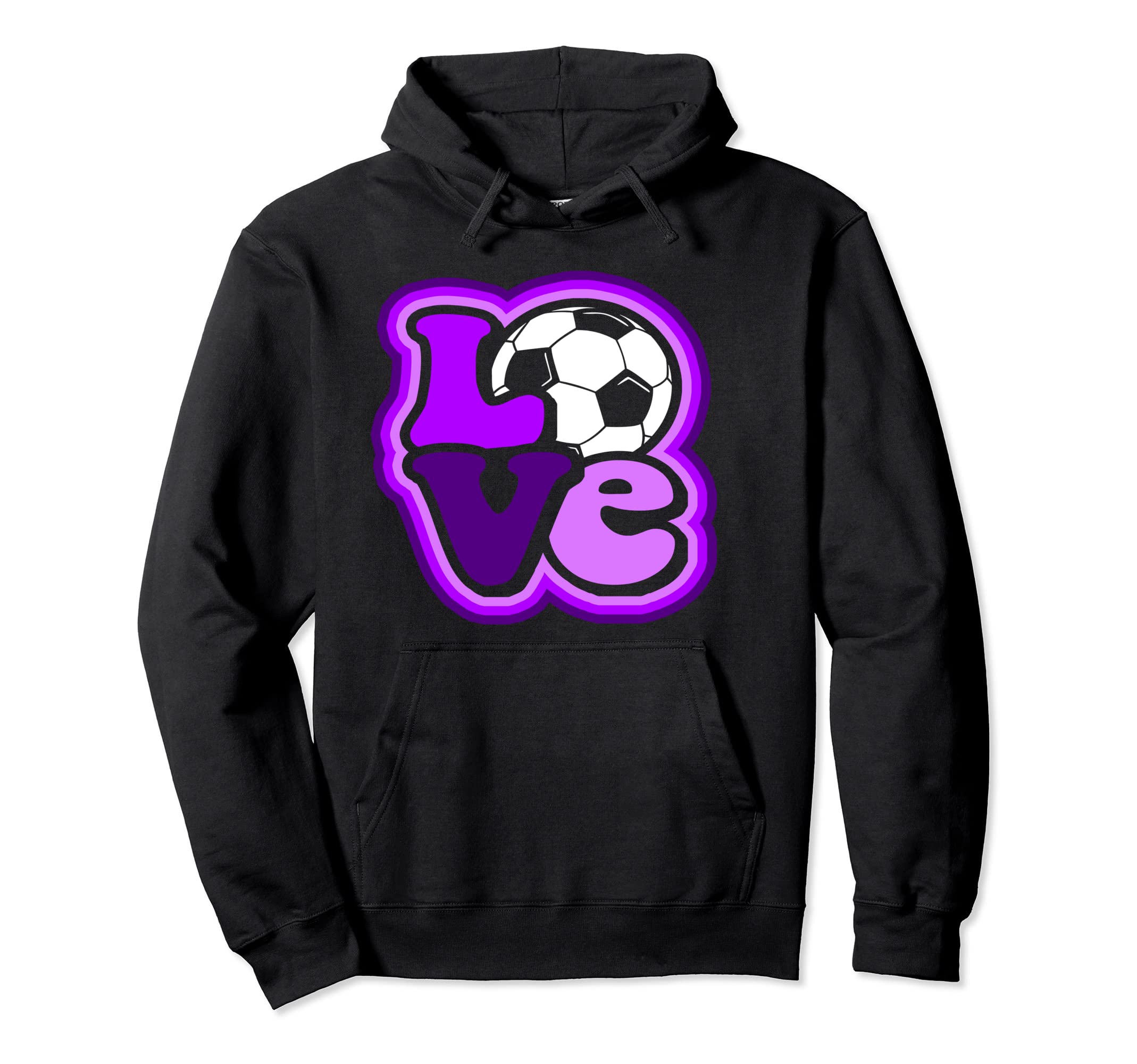 Soccer Love Teen Shades Purple Hoodie - Trendy Graphic Unisex