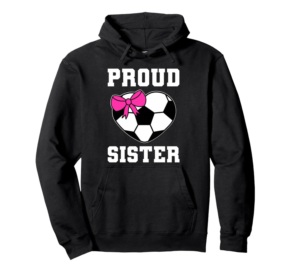 Proud Soccer Sister Heart Sister Hoodie - Aesthetic Graphic Men Women