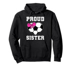Proud Soccer Sister Heart Sister Hoodie - Aesthetic Graphic Men Women