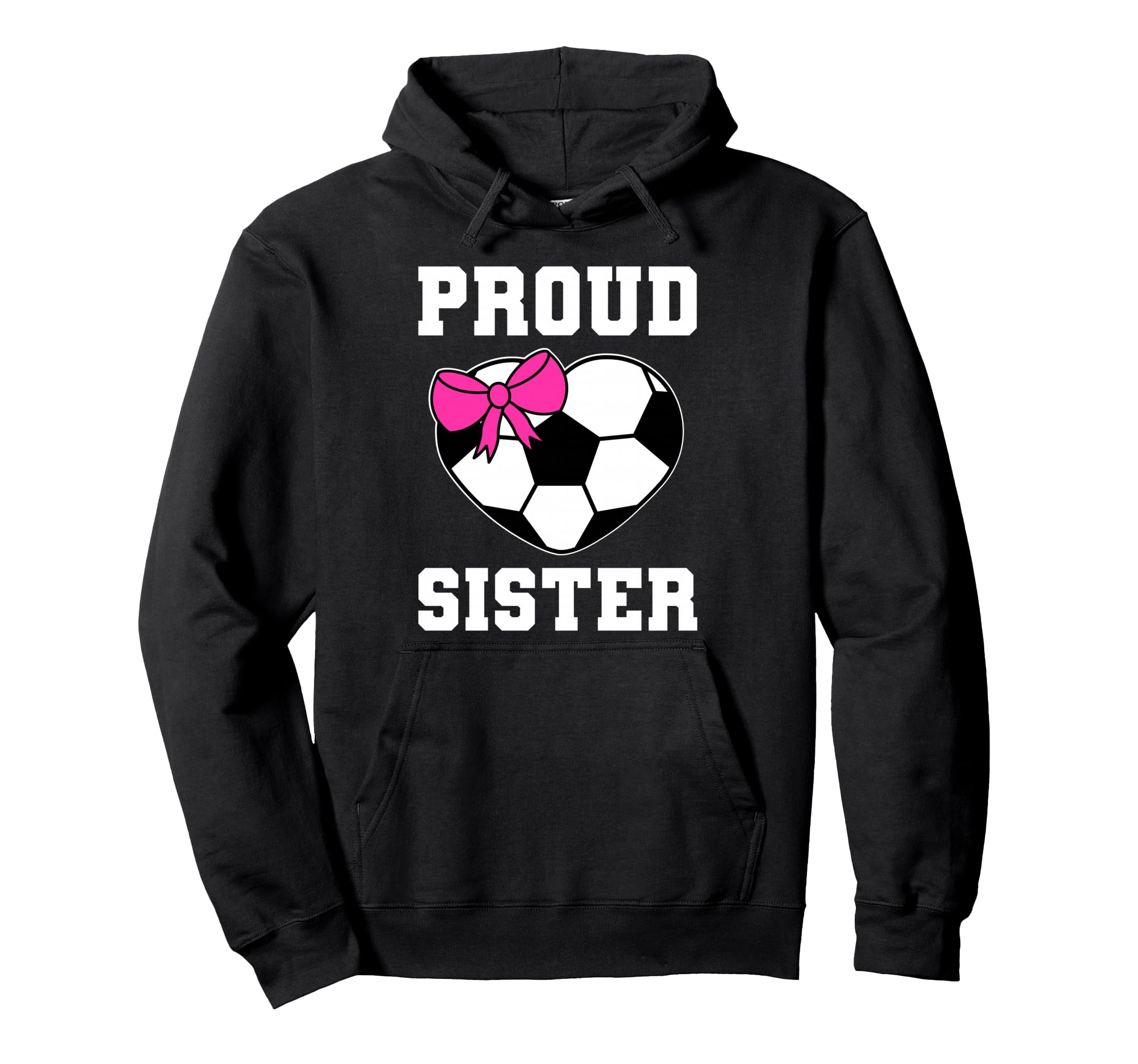 Proud Soccer Sister Heart Sister Hoodie - Aesthetic Graphic Men Women