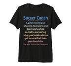 Funny Soccer Coach Tri Blend T-Shirt - Graphic Print for Adults