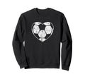 Soccer Ball Heart Shape Mom Parent Sweatshirt - Custom Art Print Unisex