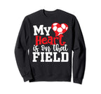 Heart Is That Field Soccer Dad Sweatshirt - Aesthetic Graphic for Adults
