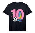 10Th Birthday Soccer Player Football T-Shirt - Aesthetic Graphic Men Women