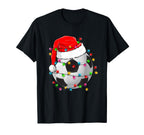 Soccer Ball Santa Hat Funny Sport T-Shirt - Minimalist Print Men Women