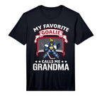 Mens My Favorite Goalie Calls Me T-Shirt - Custom Art Print for Adults