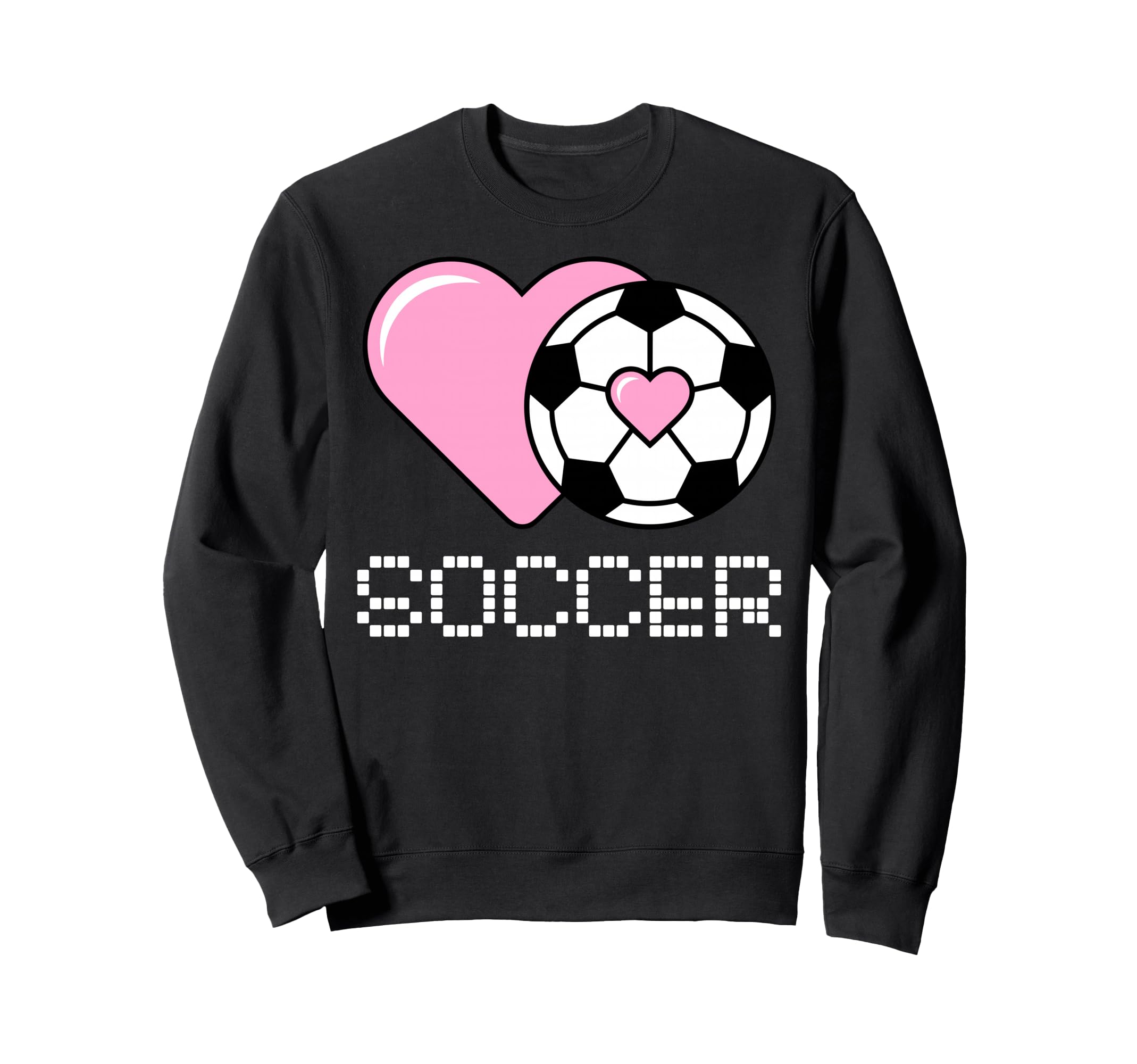 I Love Soccer Goalie Player Fan Sweatshirt - Fun Novelty Design for Adults