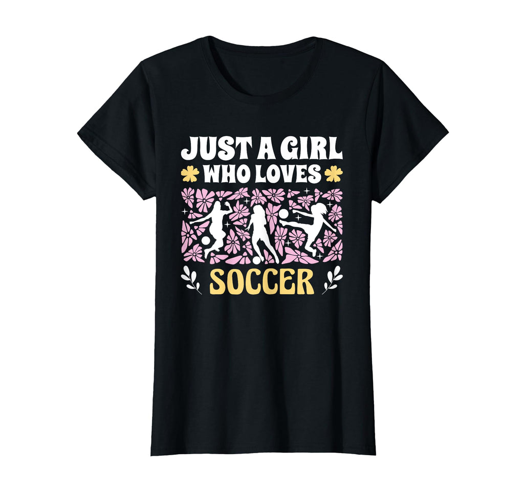 Just Who Loves Soccer Soccer T-Shirt - Aesthetic Graphic Unisex